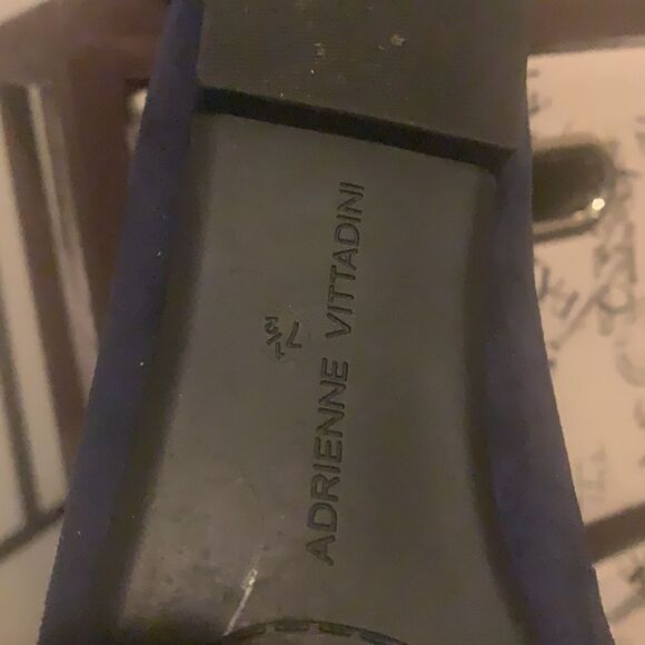 Adrienne Vittadini Women's Size 7.5M Rhinestone Jewels Metallic Blue Flats Shoes - Picture 10 of 10